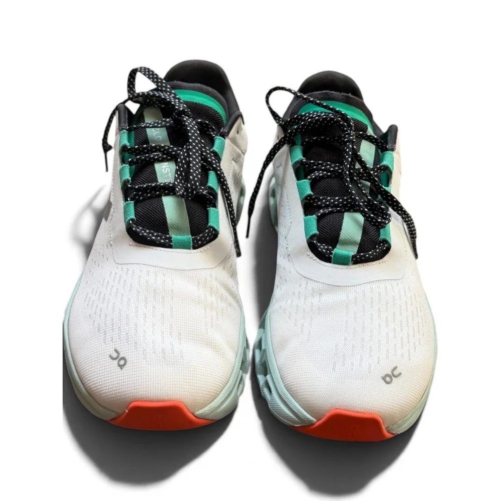On Cloudmonster Running Shoes Womens US 9.5 White Mint Cushioned Sneakers - Picture 1 of 5